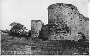 BR77369 moat and nw towars of mediaeval fotress  pevensey castle   real photo uk