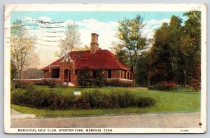 1929 Municipal Golf Club Overton Park Memphis Tennessee Grounds Posted Postcard