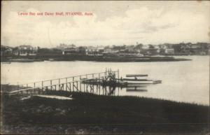 Hyannis Cape Cod MA Homes Across Lewis Bay c1910 Postcard