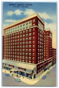c1940 Henry Grady Hotel Exterior View Building Atlanta Georgia Vintage Postcard