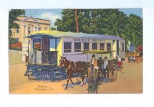 LP26     Antilles, Bermuda, Postcard,   trolley, Railway,