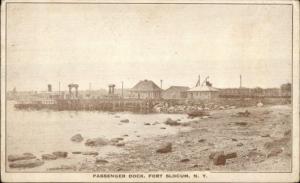 Fort Slocum NY Passenger Dock c1910 Postcard