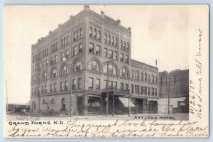 Grand Forks North Dakota Postcard Antlers Hotel Exterior Building c1907 Vintage