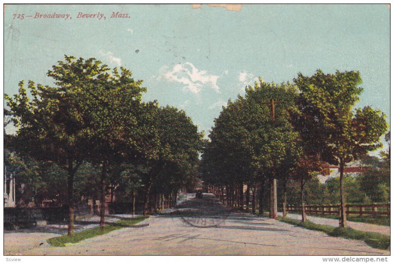 BEVERLY, Massahcusetts, PU-1907; Broadway