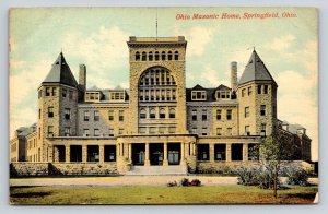 Ohio Masonic Home Springfield 1914 Postcard Historic Institution Architecture
