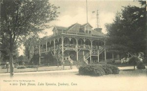 C-1905 Lake Kenosha Danbury Connecticut Park House Rotograph Postcard 12923