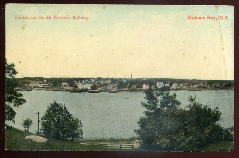 h2349 - MAHONE BAY NS Postcard 1900s Panoramic View