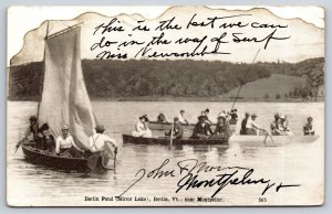 1906 Berlin Pond  Mirror Lake  Vermont   Postcard
