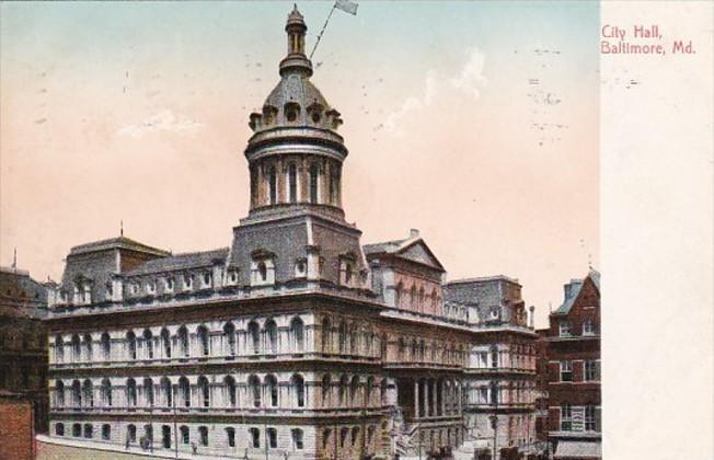 Maryland Baltimore City Hall 1909