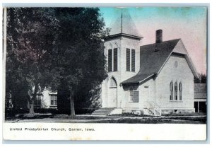 c1910's United Presbyterian Church Garner Iowa IA Unposted Antique Postcard