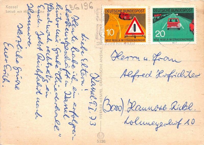 BG196 kassel schloss mit marriaskirche   CPSM 14x9.5cm germany