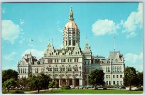c1960s Hartford CT Postcard State Gothic Capitol Building French Dome A389