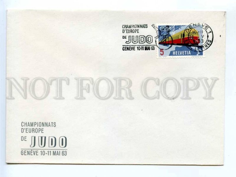 417384 Switzerland 1963 year COVER Judo Europe championship TRAIN