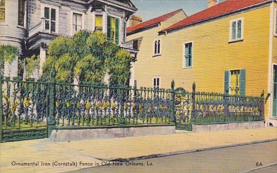 Ornamental Iron Fence In Old New Orleans Louisiana