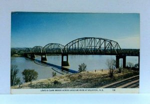 Williston North Dakota Lewis & Clark Bridge Across Missouri River Postcard 