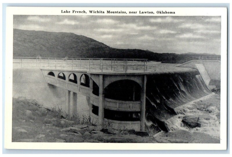 c1930's View Of Lake French Wichita Mountains Near Lawton Oklahoma OK Postcard