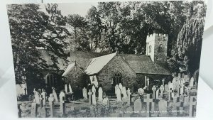 Vintage Antique RP Postcard The Church of St Mylor Cornwall Real Photo