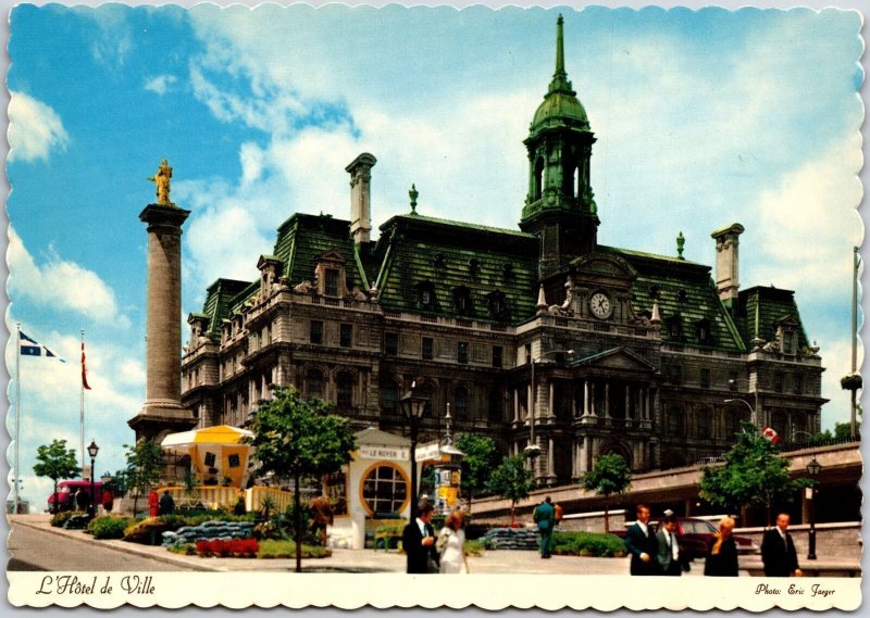 City Hall Montreal Quebec Canada City Government Office Rennaisance Postcard