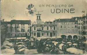 04807  CARTOLINA d'Epoca - UDINE Citta': MERCATO 1917