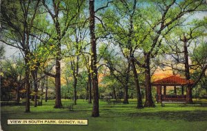 c.'11, Bandstand View in South Park, Quincy, IL, Old Post Card