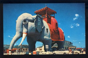 Atlantic City, New Jersey/NJ Postcard, Elephant Hotel, 1950's Cars