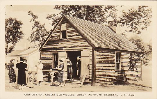 Michigan Dearborn Cooper Shop Edison Institute At Greenfield Village Real Photo