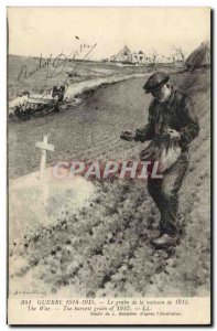 Old Postcard Militaria The grain of the 1915 harvest