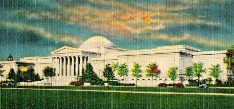 Vintage Postcard B.S. Reynolds Washington D.C. National Art Gallery by Night