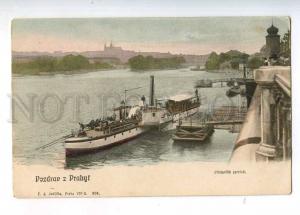 233073 Czech Greetings from Prague ship Ferdinand I Vintage PC