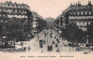 Opera Avenue, Paris, France, Early Postcard, Unused