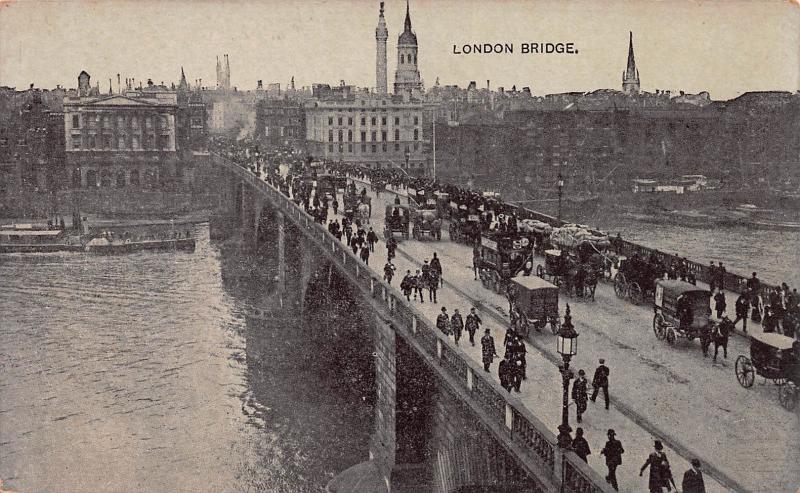 London Bridge, Great Britain, Very Early Postcard, Unused