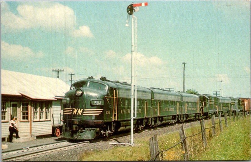 Trains Western Maryland Railway Locomotives 234 At Highfield Maryland