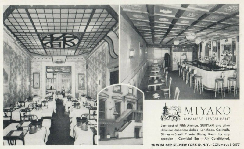 NEW YORK CITY , 1940-60s ; MIYAKO Japanese Restaurant