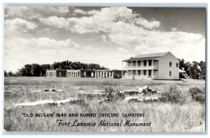 Old Bedlam Fort Laramie National Monument Wyoming WY Vintage RPPC Photo Postcard