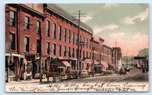 AUBURN, Maine ME ~ MAIN STREET Scene 1906 UDB Horse Drawn Postcard