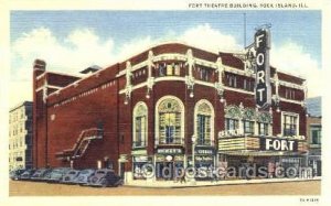 Fort Theatre Building, Rock Island, Illinois, IL, USA Unused 