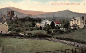 LLANBERIS GWYNEDD WALES UK~CHURCH AND HOTELS POSTCARD