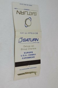 Saturn Airways Europe US Hawaii Caribbean 30 Strike Matchbook Cover