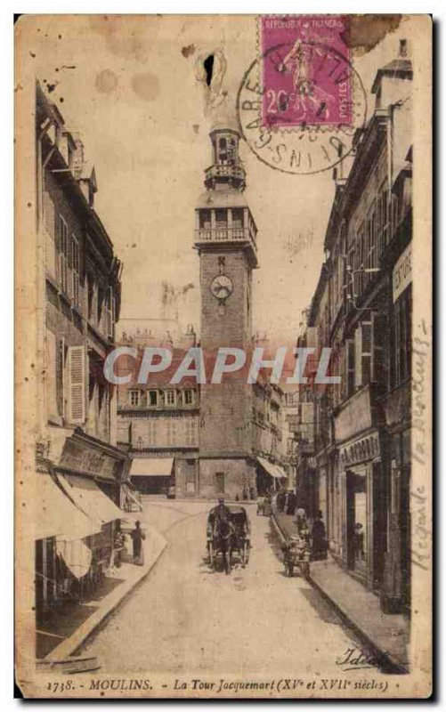 Old Postcard Moulins La Tour Jacquemart