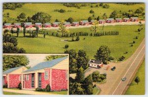 1930-40's JOHNSON CITY TENNESSEE BROADWAY TOURIST COURT MOTEL COTTAGES POSTCARD