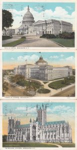 United States Washington State Capitol, Library of Congress & National Cathedral