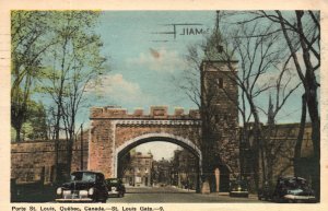 Vintage Postcard 1946 View of Porte St. Louis Gate Quebec Canada CAN