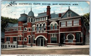 c1910s Hot Springs, AK New Imperial Bath House Radium Gas Therapy Postcard A169