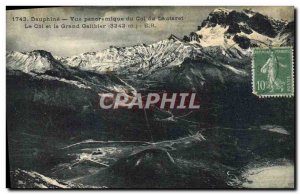 Old Postcard Dauphine Panoramic View From Col Du Lautaret Pass and the Galibier