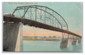 Little Rock Ark. Arkansas Free Bridge Postcard c1914
