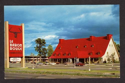 PQ Le Baron Rouge Restaurant Canada Carte Postale STE ANNE BEAUPORT QUEBEC  QC