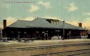 D.&H.R.R.Station, Oneonta, NY, USA Railroad Train Depot Unused 