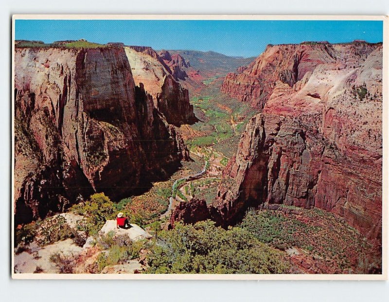 Postcard Zion Canyon from the Rim Trail Zion National Park Utah USA
