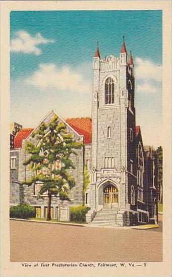 West Virginia Fairmont View Of First Presbyterian Church