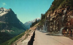 Weeping Wall Glacier National Park By Thousands Glacier Springs Vintage Postcard